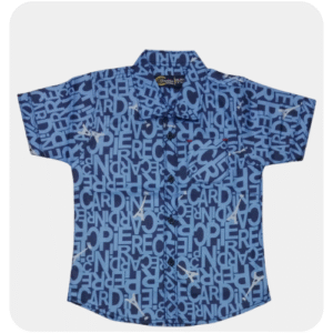 Letters Blue Boys Shirt