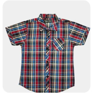 Multi-Color Checkered Boys Shirt