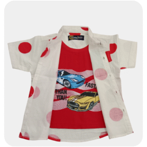White & Red Double-Shirt Boys